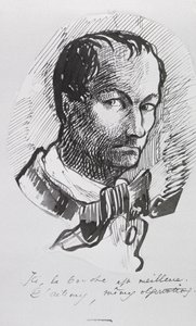 Zelfportret door Charles Pierre Baudelaire